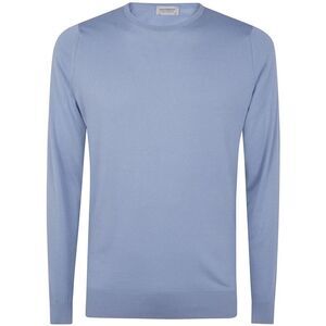 JOHN SMEDLEY Fine Gauge Crew Neck Sweater Men GREEN Sweaters & Cardigans